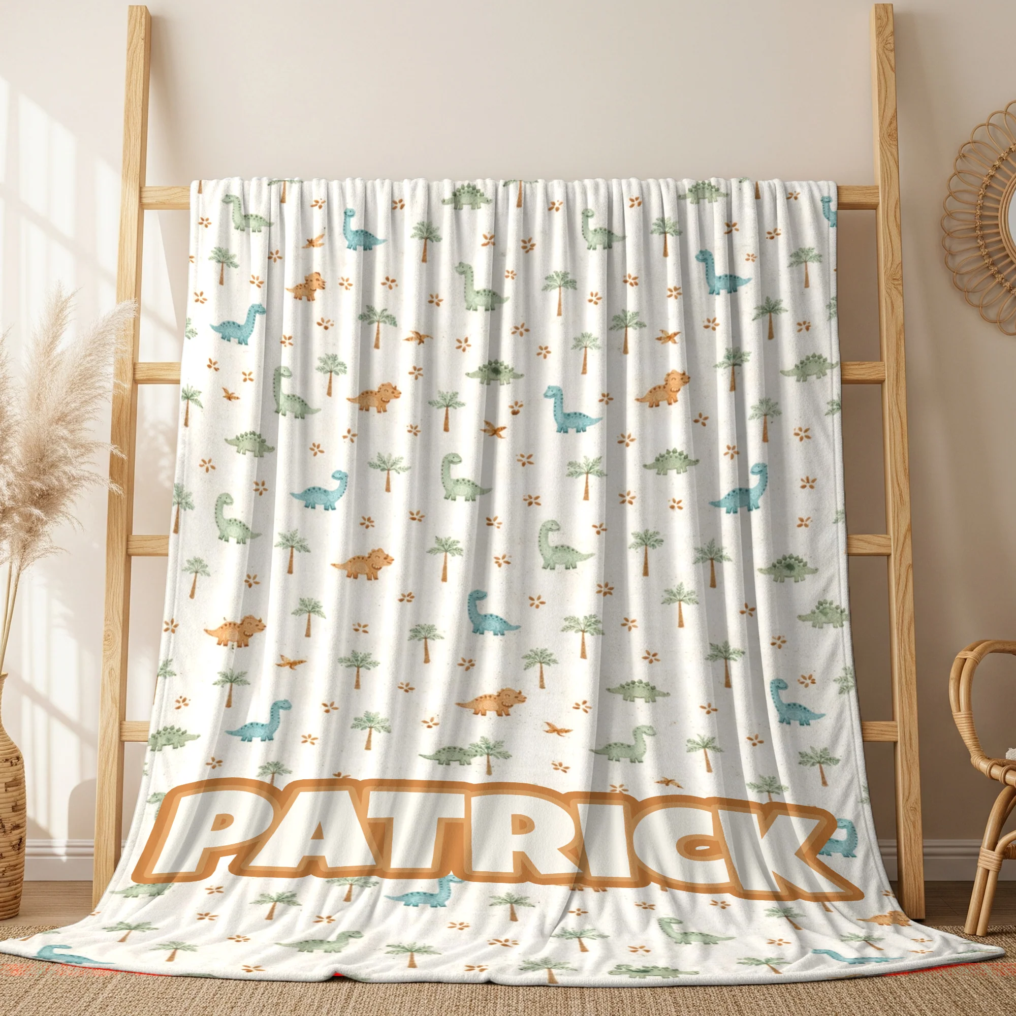 Personalized Dinosaur Baby Blanket - Image 3